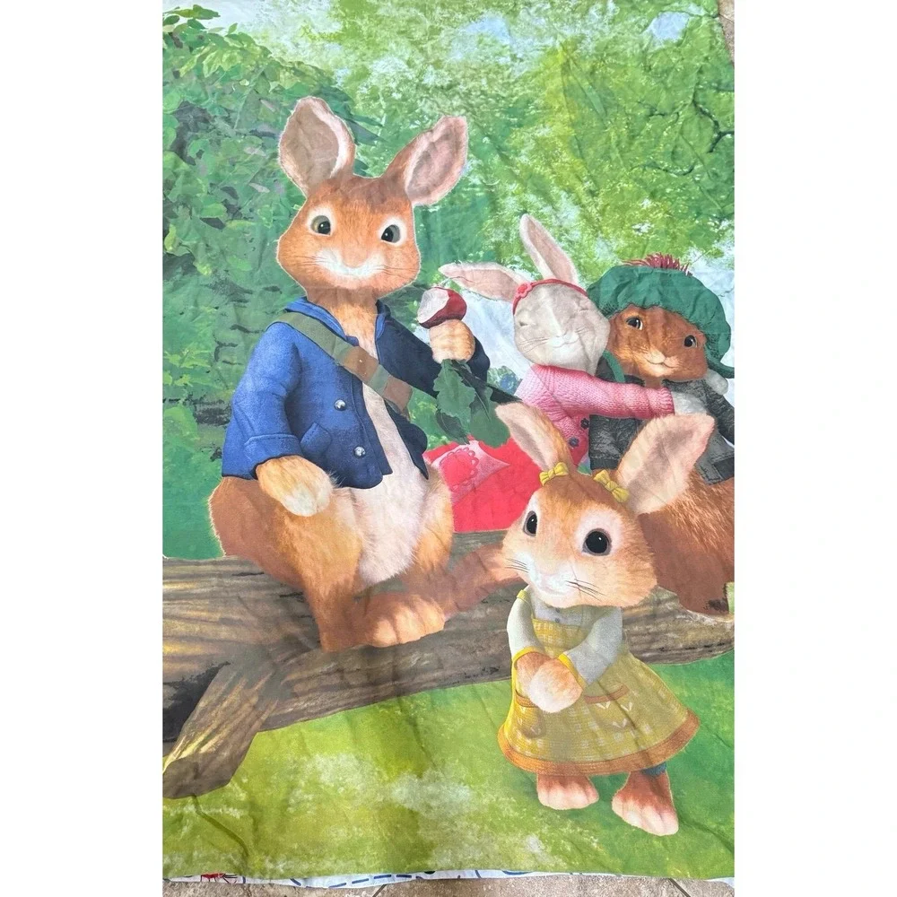 Vintage Peter Rabbit Duvet Cover Pillowcase Set Beatrix Potter Bunny 50x79